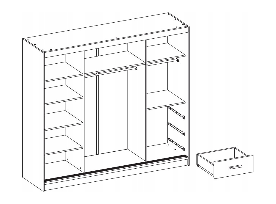 Šatníková skriňa VENETO 203 - dub sonoma