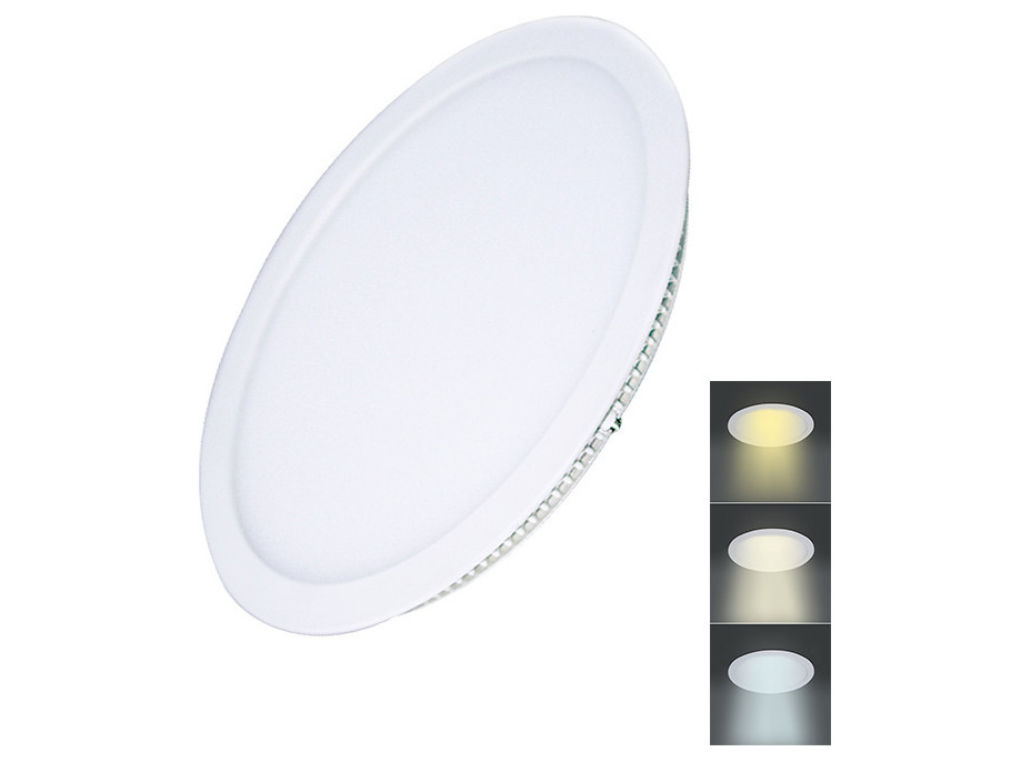 LED mini panel CCT, podhľadový, 18W, 1530lm, 3000K, 4000K, 6000K, okrúhly