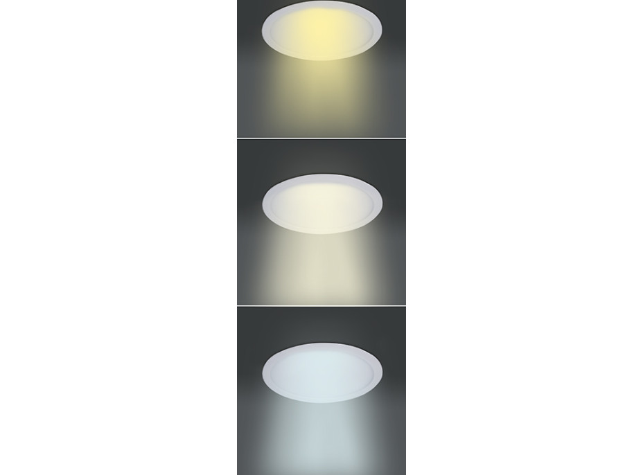 LED mini panel CCT, podhľadový, 18W, 1530lm, 3000K, 4000K, 6000K, okrúhly