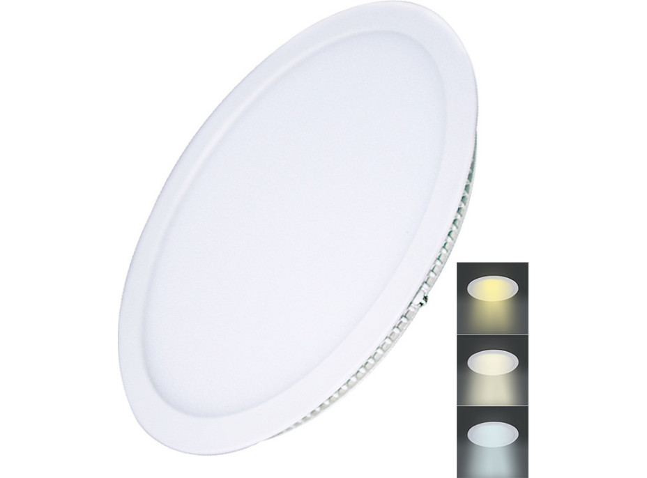 LED mini panel CCT, podhľadový, 24W, 1800lm, 3000K, 4000K, 6000K, okrúhly