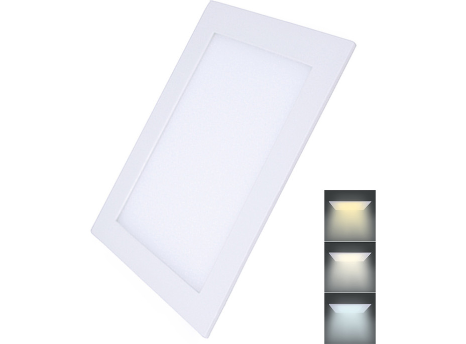 LED mini panel CCT, podhľadový, 24W, 1800lm, 3000K, 4000K, 6000K, štvorcový