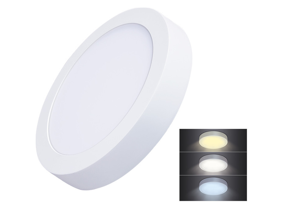 LED mini panel CCT, prisadený, 18W, 1530lm, 3000K, 4000K, 6000K, okrúhly