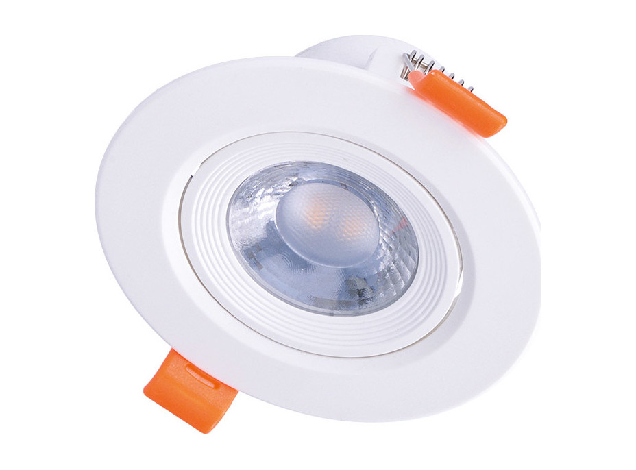 LED podhľadové svetlo bodové, 9W, 720lm, 3000K, okrúhle, biele