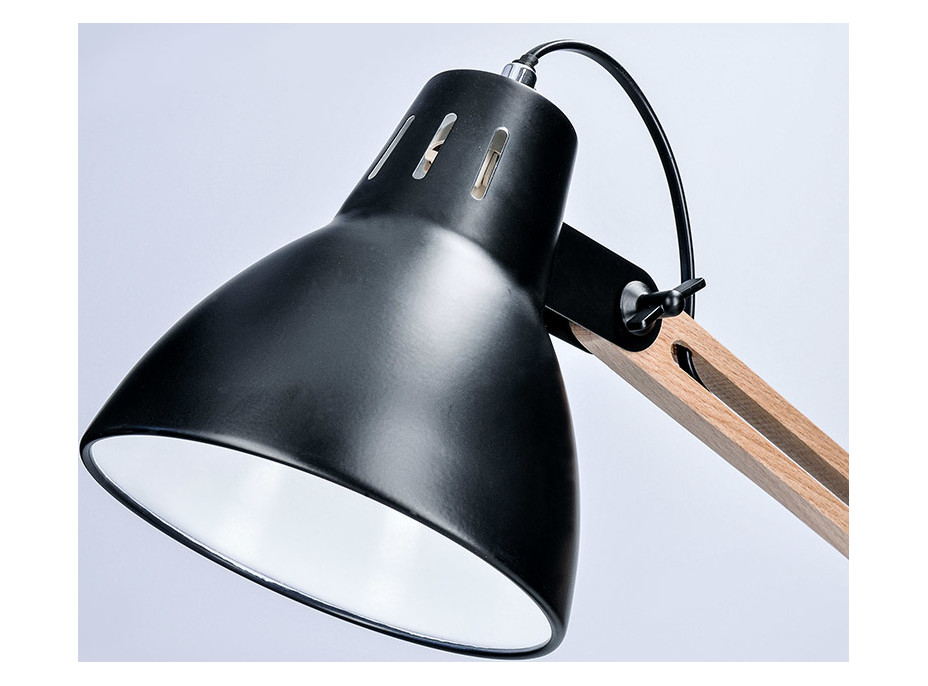 Stolová lampa Falun, E27, čierna