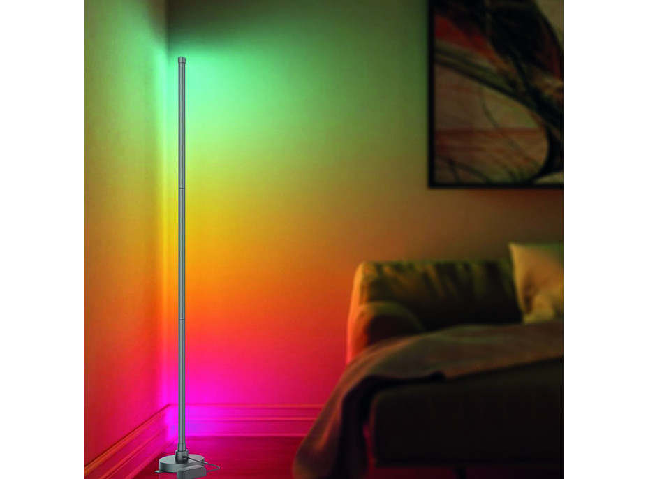 LED smart stojacia lampa Rainbow, wifi, RGB, CCT, 140cm