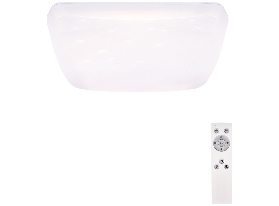 LED stropné svetlo Star, štvorcové, 24W, 1440lm, diaľkové ovládanie, 37cm
