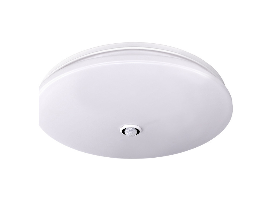 LED stropné svetlo PLAIN s PIR sensorom, 18W, 1260lm, 3000K, okrúhle, 33cm