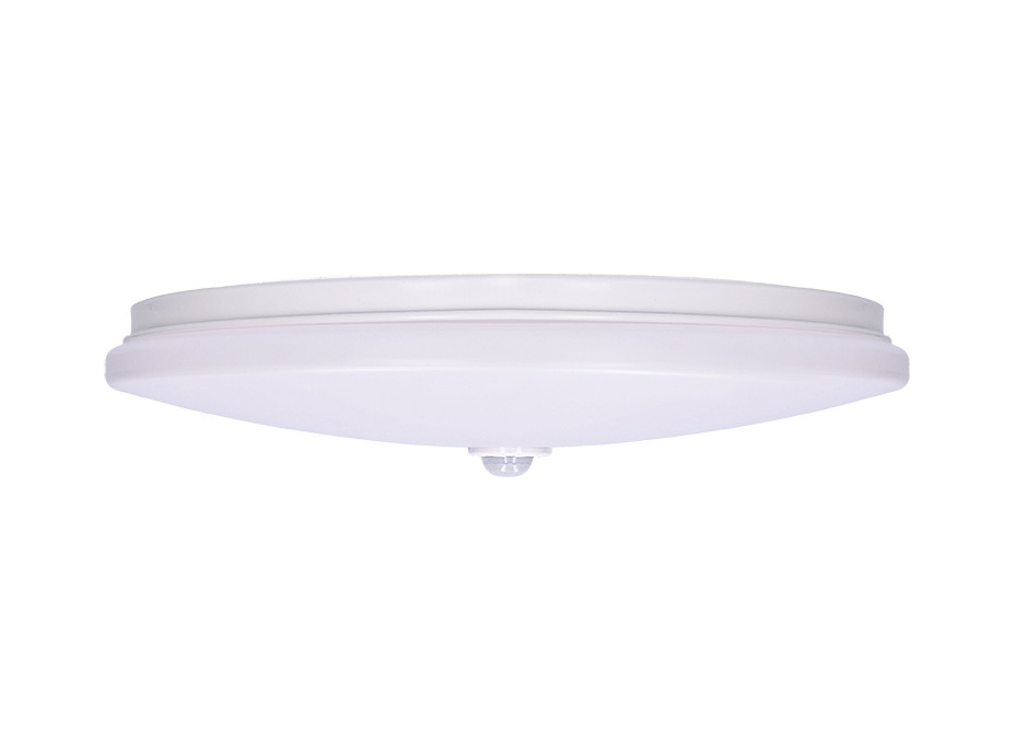 LED stropné svetlo PLAIN s PIR sensorom, 18W, 1260lm, 3000K, okrúhle, 33cm