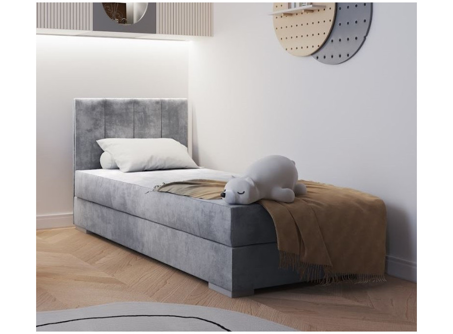 Čalúnená posteľ COIMBRA I - 200x90 cm - šedá