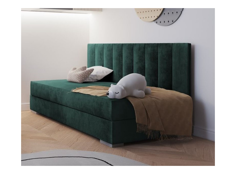 Čalúnená posteľ COIMBRA II - 200x90 cm - zelená