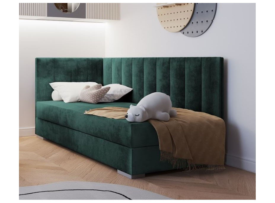 Čalúnená posteľ COIMBRA III - 200x90 cm - zelená