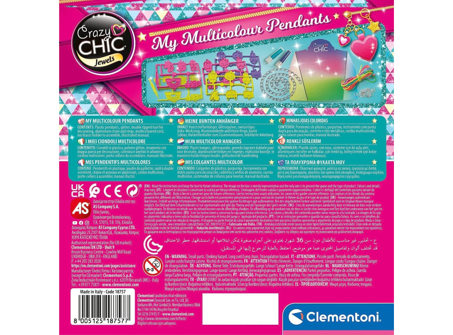 CLEMENTONI Crazy Chic Moje pestrofarebné prívesky