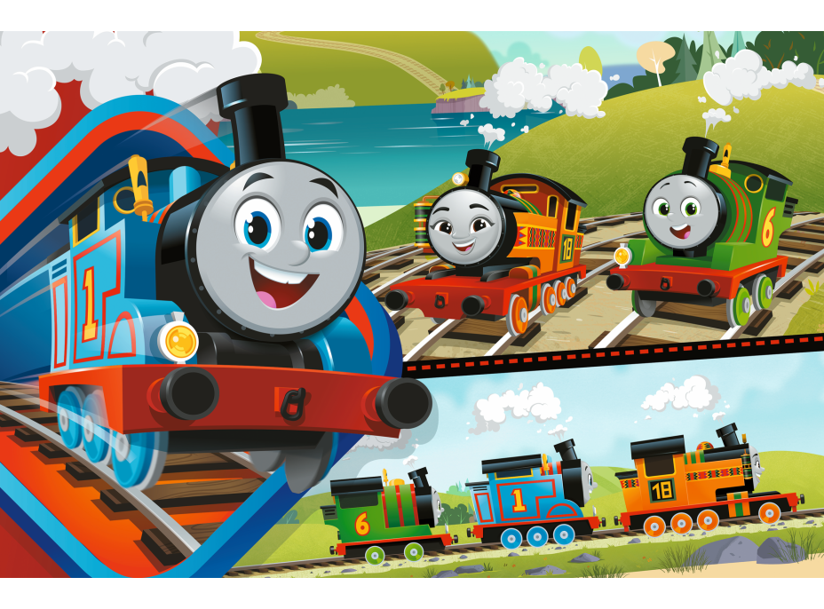 TREFL Obojstranné puzzle Mašinka Tomáš s priateľmi SUPER MAXI 24 dielikov