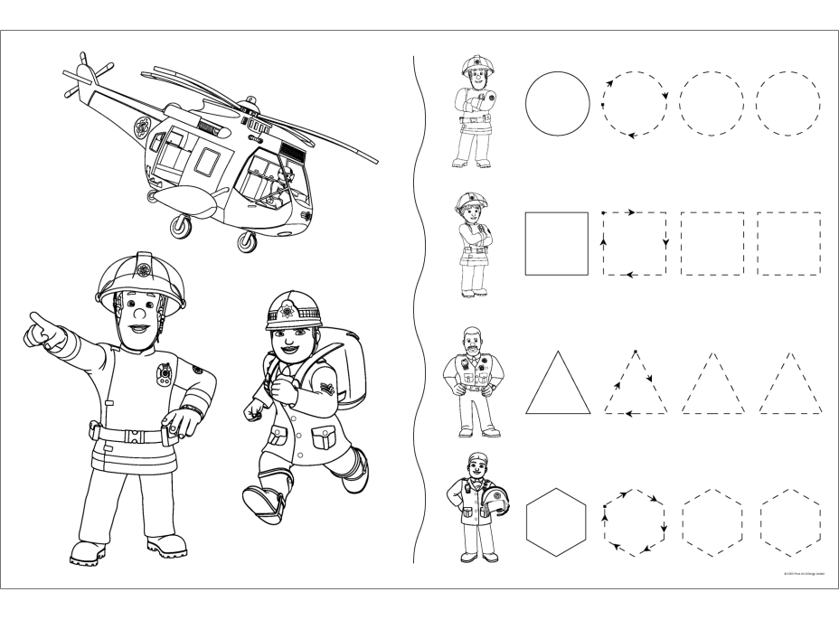 TREFL Obojstranné puzzle Požiarnik Sam a jeho tím SUPER MAXI 24 dielikov