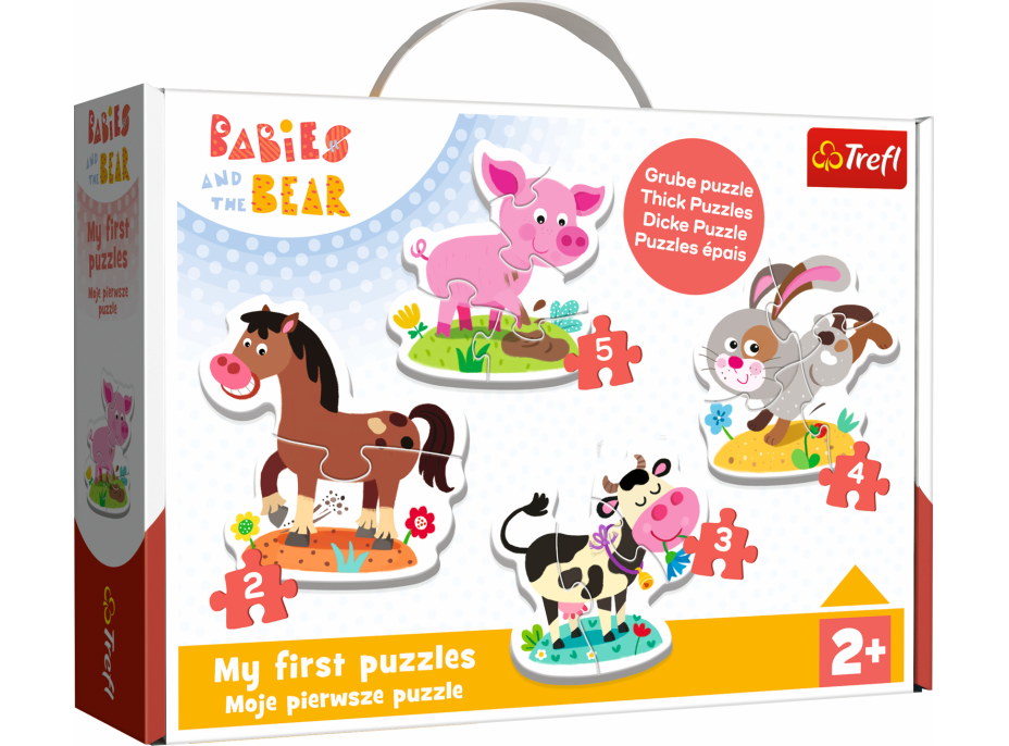 TREFL Baby puzzle Na farme 4v1 (2,3,4,5 dielikov)