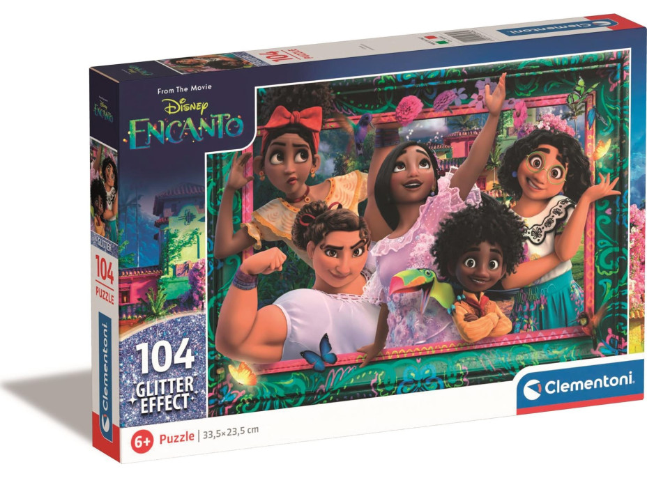 CLEMENTONI Trblietavé puzzle Disney: Encanto 104 dielikov