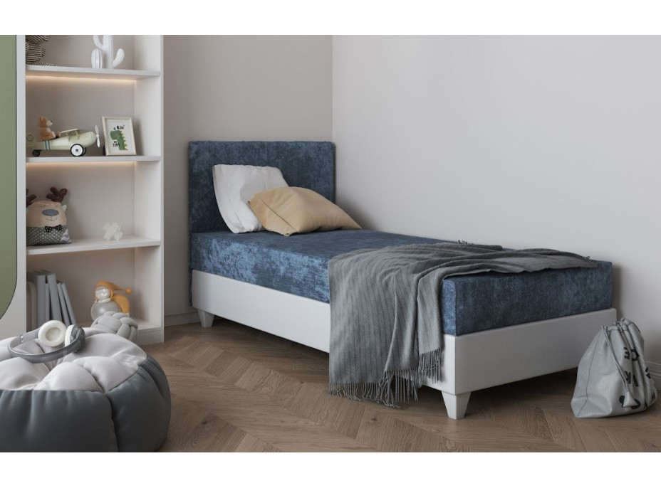 Čalúnená posteľ LAGOS I - 200x90 cm - modrá