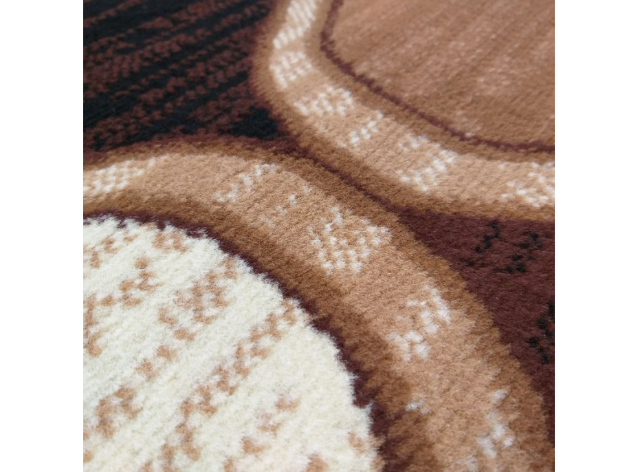 Kusový koberec ALPHA Wave - hnedý