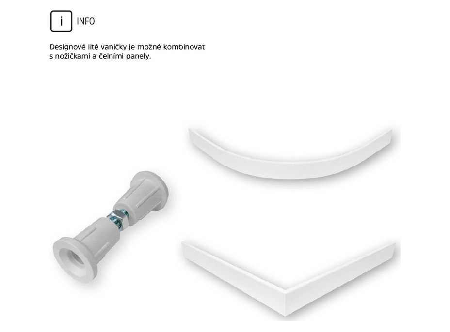 Štvorcová sprchová vanička - liaty mramor