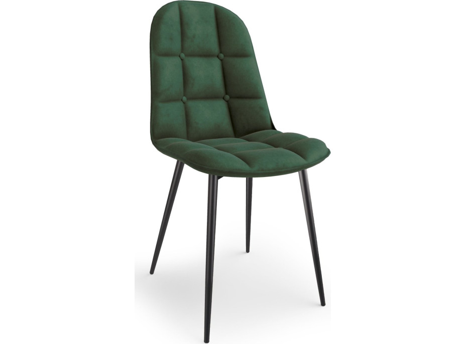 Jedálenská stolička STEFAN - tmavo zelená / čierna