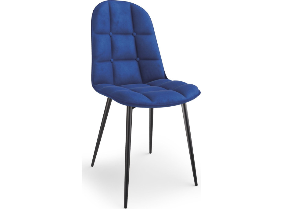 Jedálenská stolička STEFAN - tmavo modrá / čierna