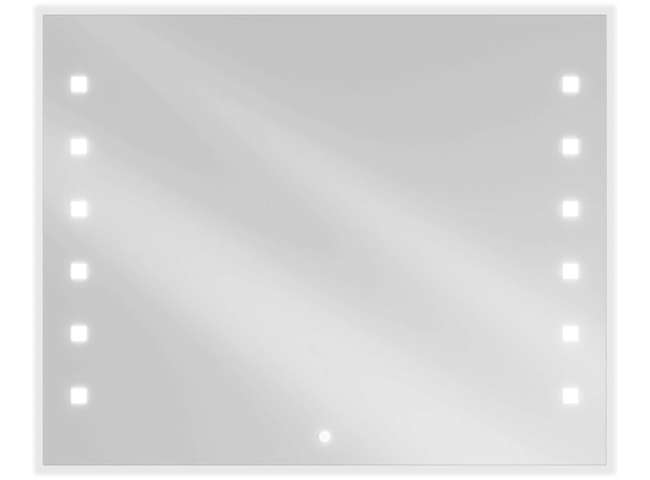 Obdĺžnikové zrkadlo MEXEN NER 100x80 cm - s LED podsvietením a vyhrievaním, 9809-100-080-611-00