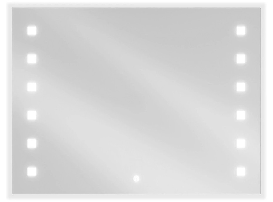 Obdĺžnikové zrkadlo MEXEN NER 80x60 cm - s LED podsvietením a vyhrievaním, 9809-080-060-611-00