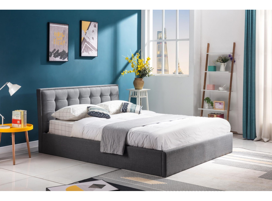 Čalúnená posteľ PADRE 200x160 cm - šedá
