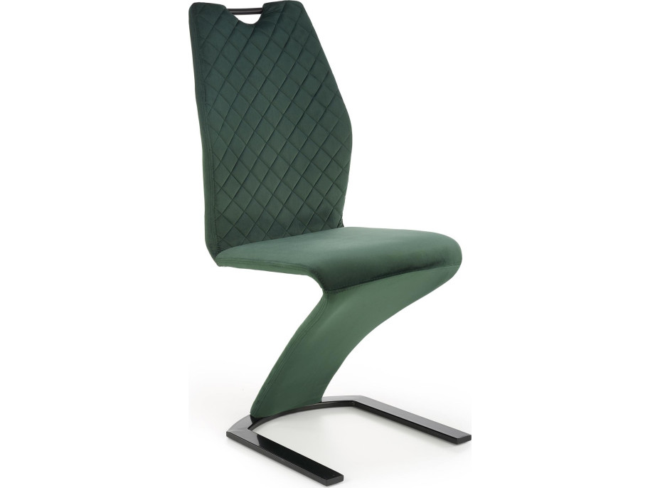 Dizajnová stolička NOLA - tmavo zelená