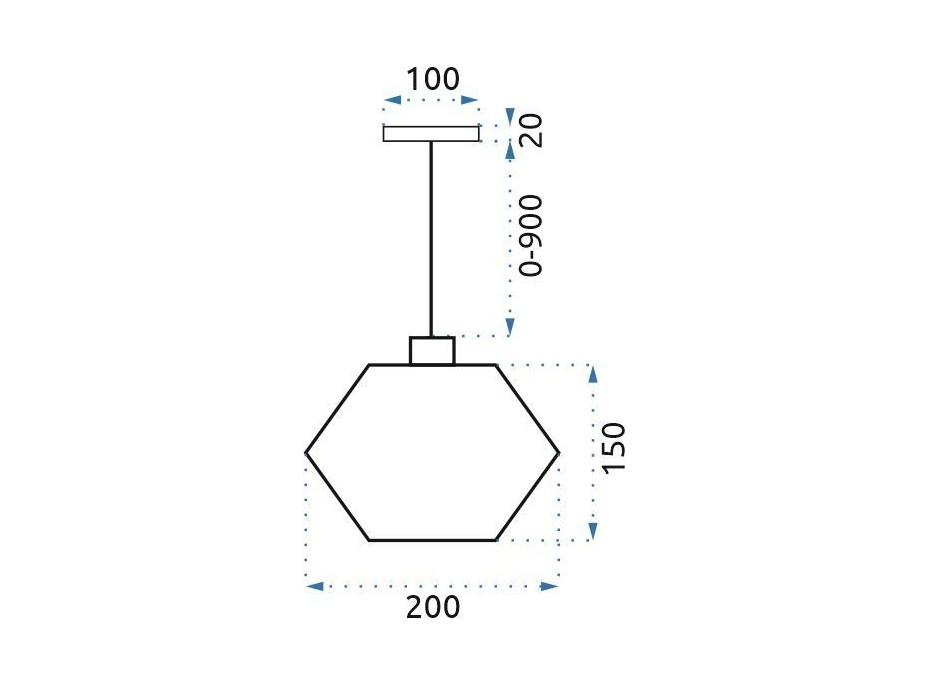 Stropné svietidlo SIENA long - čierne/rose gold
