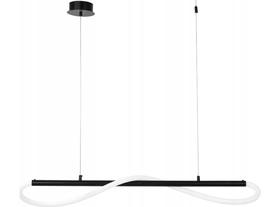 Stropné LED svietidlo CURVE - 60W - čierne