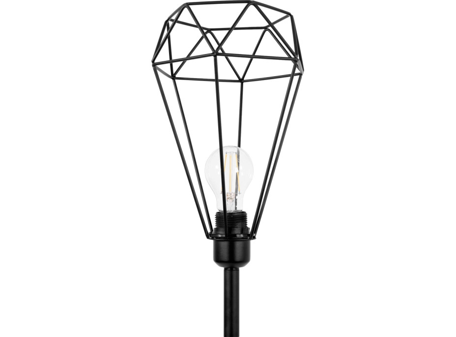 Stojacia lampa DIAMOND - rovná - čierna