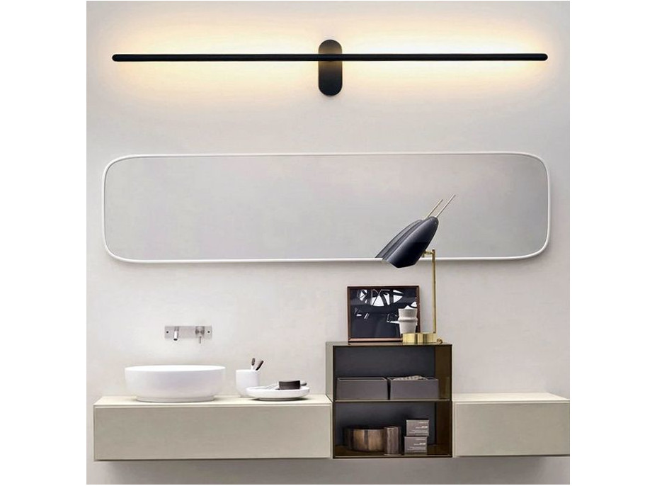 Nástenné LED svietidlo ROD centier - 92 cm - 12W - čierne