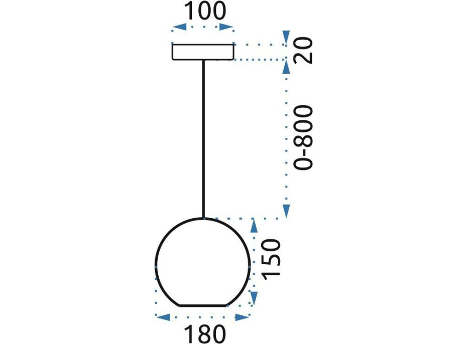 Stropné svietidlo SPARK 1 okrúhle - chrómové