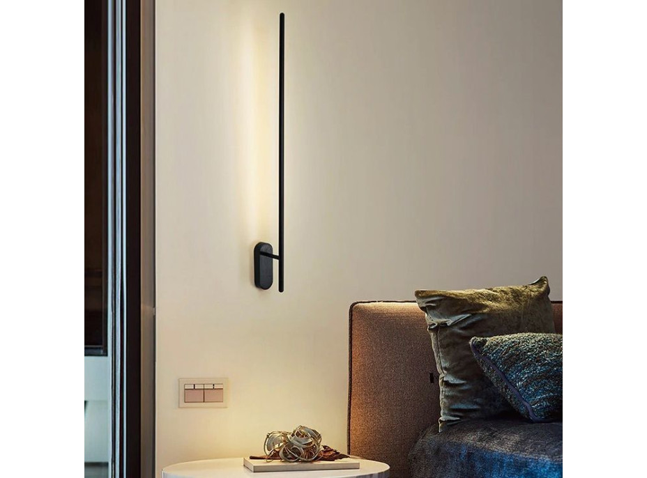 Nástenné LED svietidlo ROD side - 92 cm - 12W - čierne