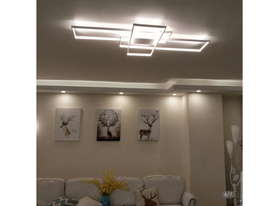 Stropné LED svietidlo LABYRINTH 100W - biele + ovládač