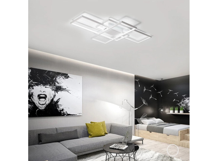 Stropné LED svietidlo LABYRINTH 100W - biele + ovládač