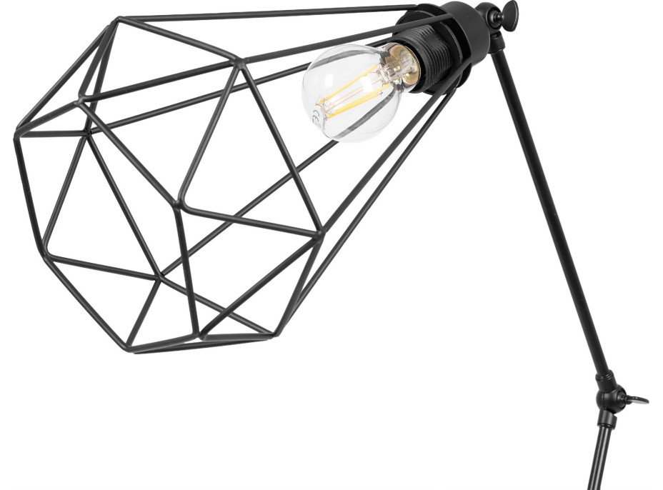 Stojacia lampa DIAMOND - čierna