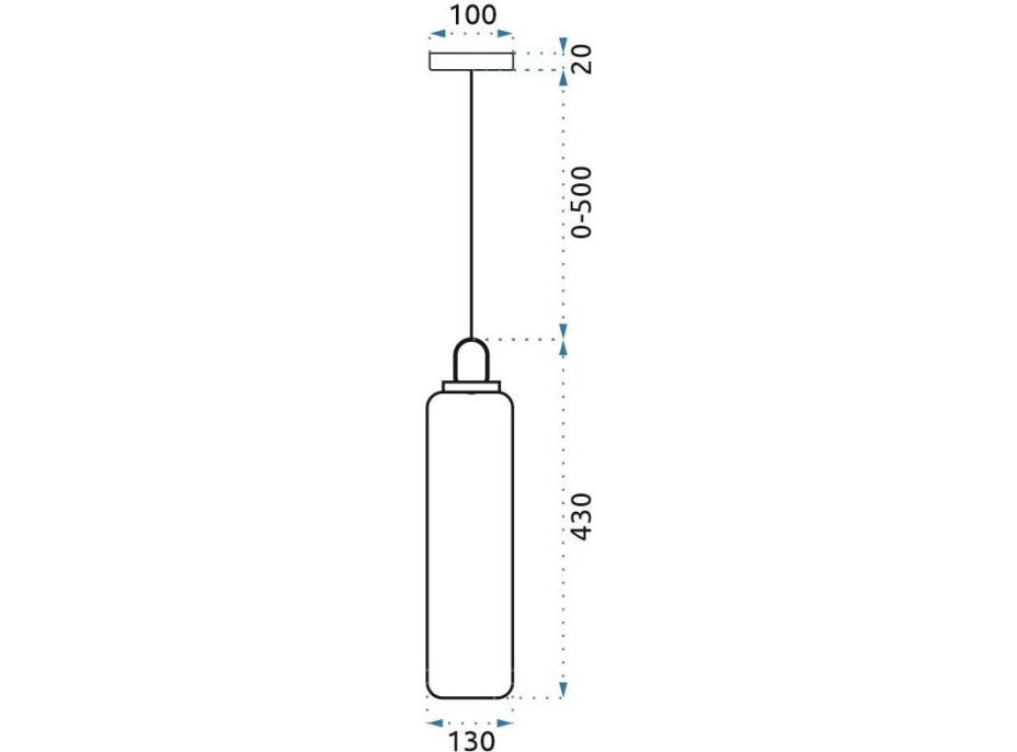 Stropné svietidlo FORK long - kov/sklo - zlaté