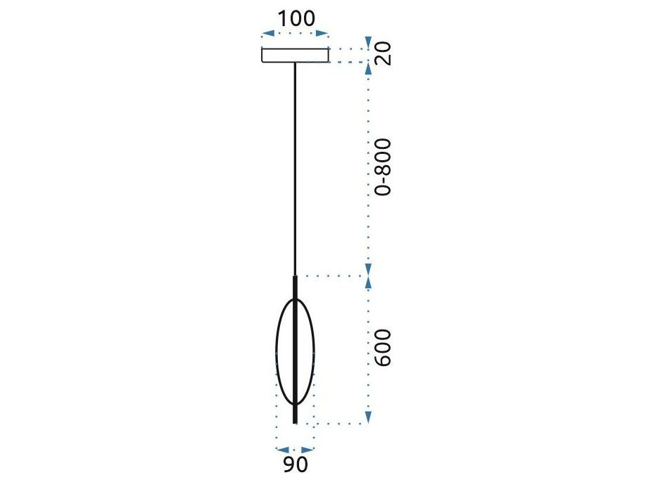 Stropné LED svietidlo VASE - 5W - zlaté