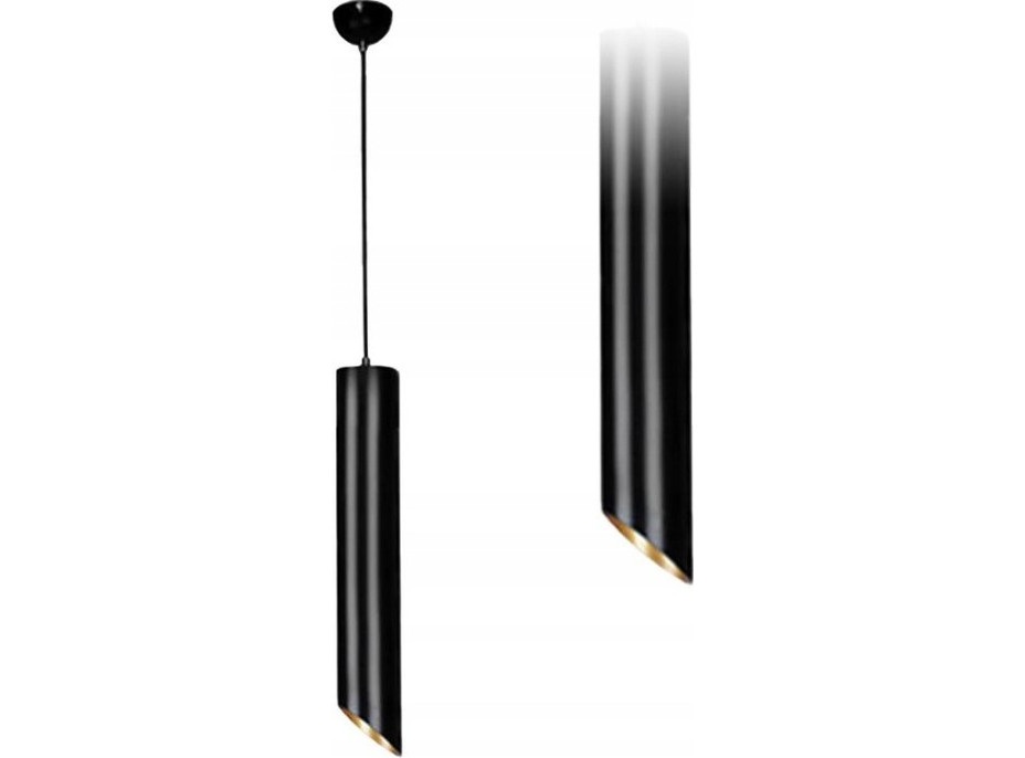 Stropné svietidlo SPIKE long 20 cm - čierne/zlaté