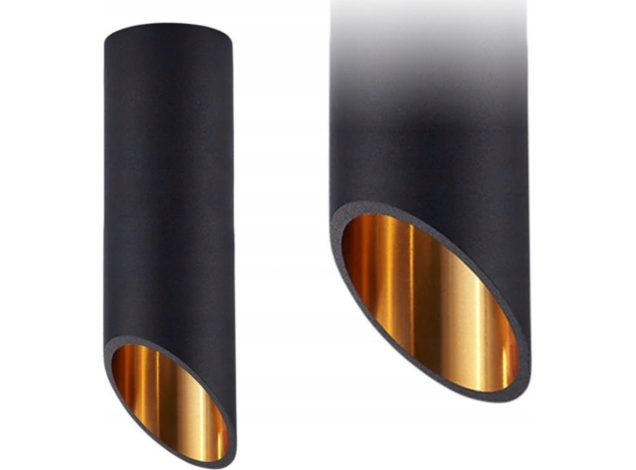 Stropné svietidlo SPIKE 20 cm - čierne/zlaté