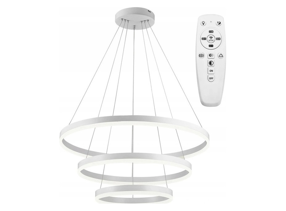 Stropné LED svietidlo VEGAS - 90W - kruhy 20 +40 +60 cm + ovládač