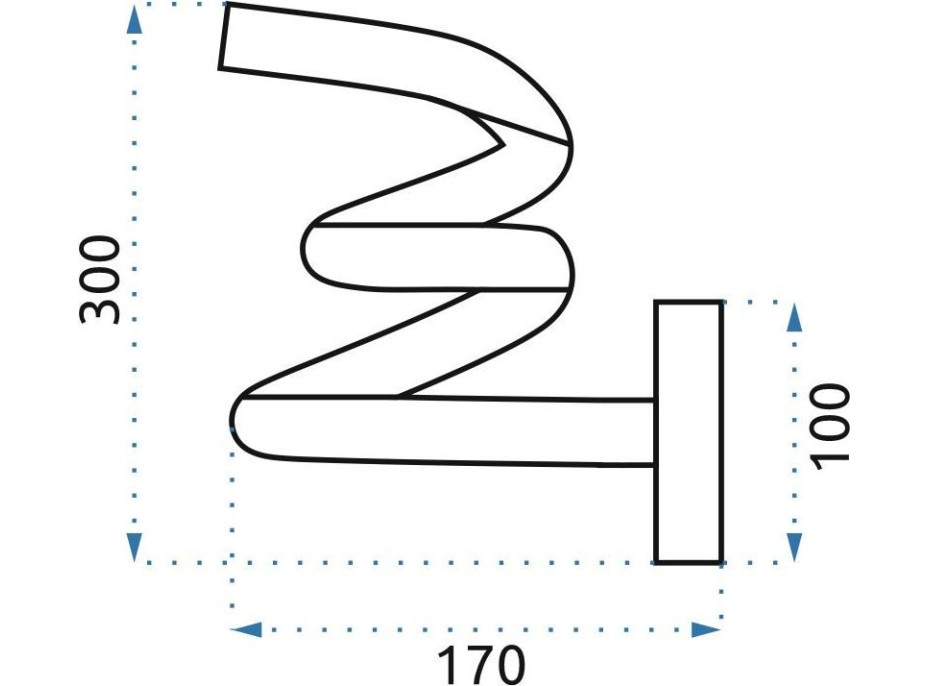 Nástenné LED svietidlo VORTEX half - 18W - zlaté