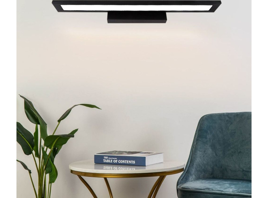 Nástenné LED svietidlo nad zrkadlo FLAT - 60 cm - 7W - čierne