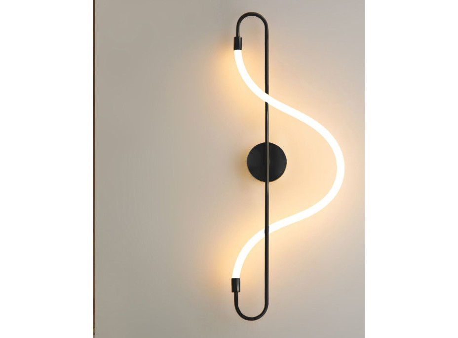 Nástenné LED svietidlo CURVE long - 24W - čierne