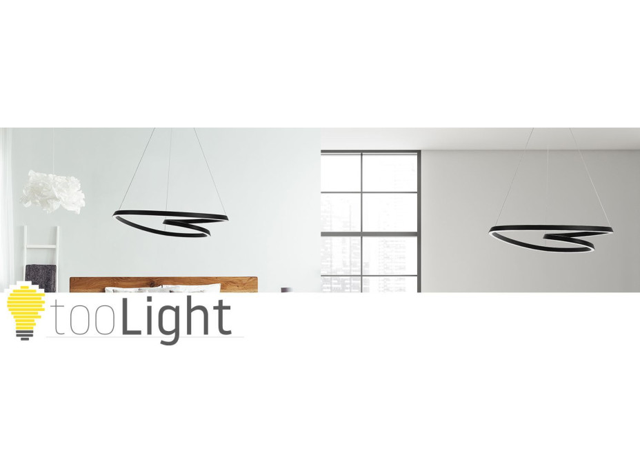 Stropné LED svietidlo HAZELNUT 70W - čierne + ovládač