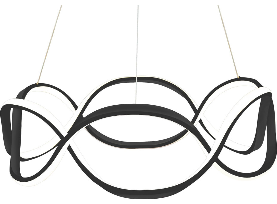 Stropné LED svietidlo PULSE 120W - čierne + ovládač