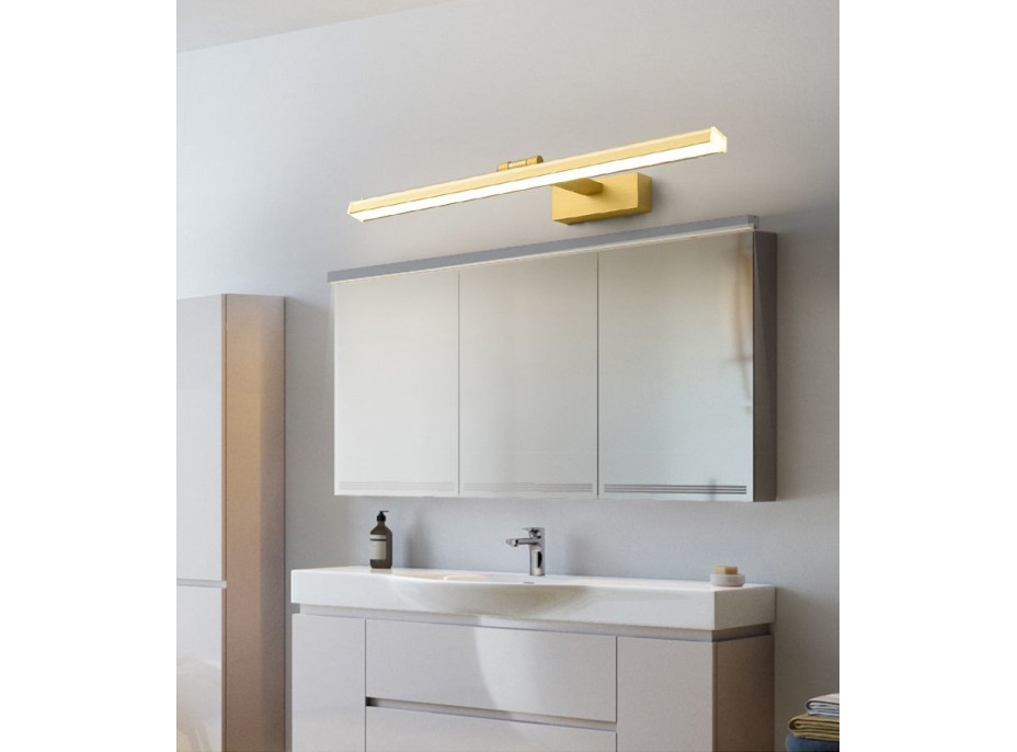 Nástenné LED svietidlo nad zrkadlo GOLDEN - 40 cm - 8W - zlaté