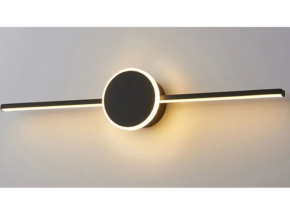 Nástenné LED svietidlo nad zrkadlo PROPELLER - 61 cm - 7W - čierne